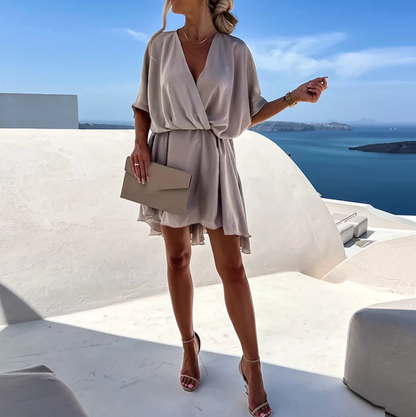 Wrap summer dress for women | Fiora -7