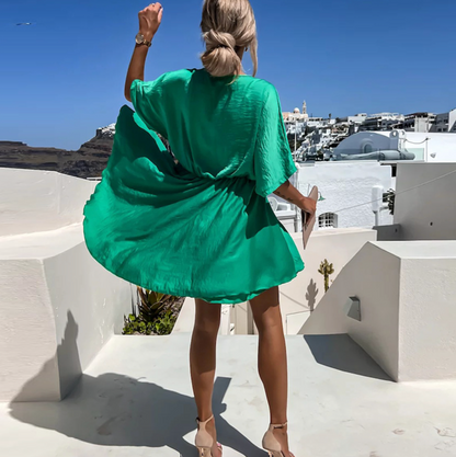 Wrap summer dress for women | Fiora -3