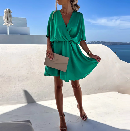 Wrap summer dress for women | Fiora -1