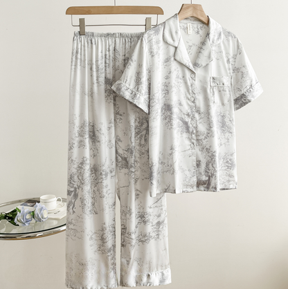 Pyjamas floral chic print set for women | Erza -7