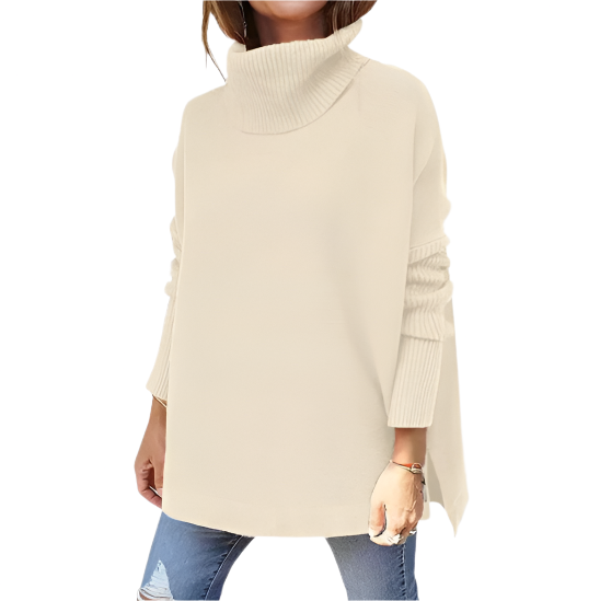 Knit turtleneck oversized sweater for women | Arie -9