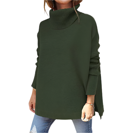 Knit turtleneck oversized sweater for women | Arie -3
