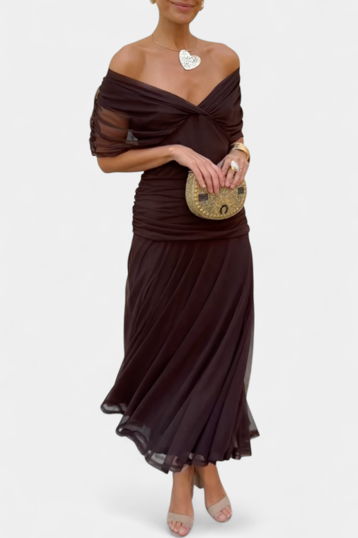 Romantic long floral maxi dress for women | Eloria -7