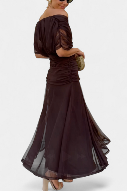 Romantic long floral maxi dress for women | Eloria -8