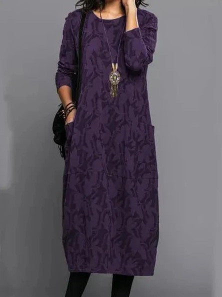 Elegant long-sleeve dress for women | Bianca -5
