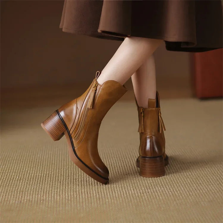 Chic ankle timeless elegance boots for women | Selina -6