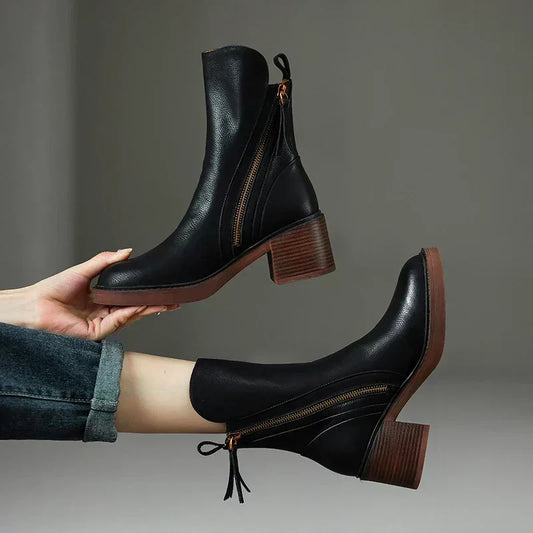 Chic ankle timeless elegance boots for women | Selina -1