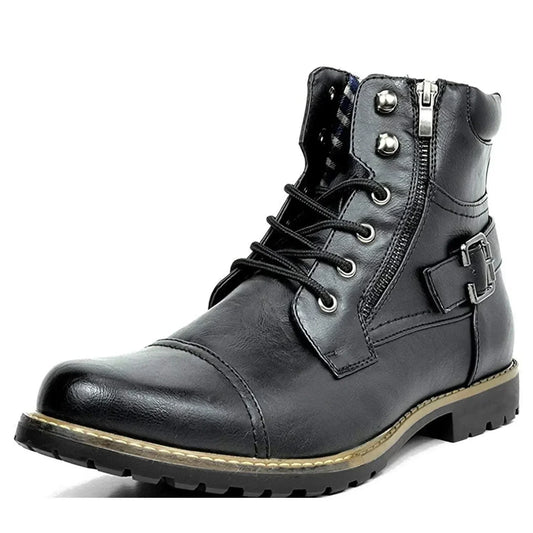 Lace-up sturdy boots for men | Angus -1