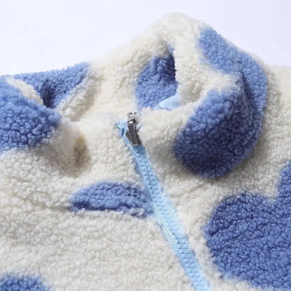 Reversible pattern heart jacket for women | Amelina -13