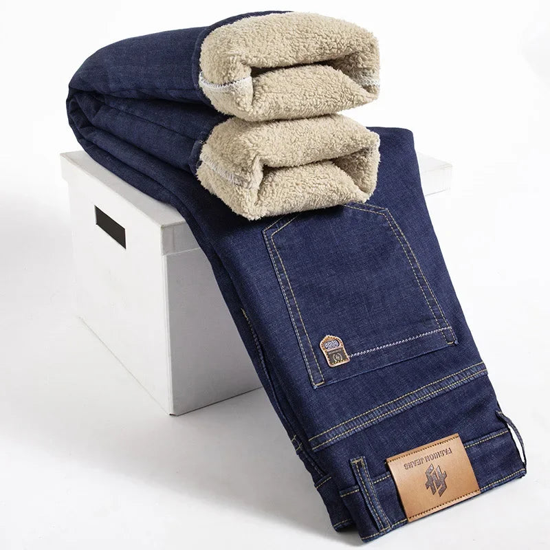 Fleece lined full length jeans for men | Hudson -1