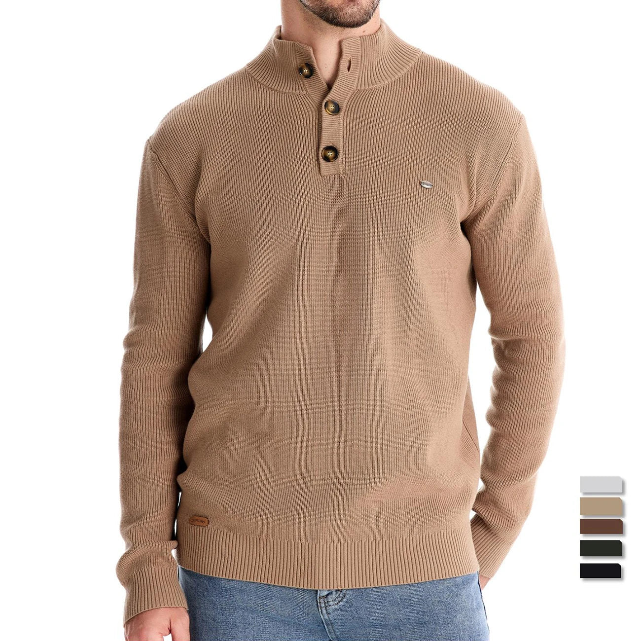 Soft button-up sweater for men | Marius -6