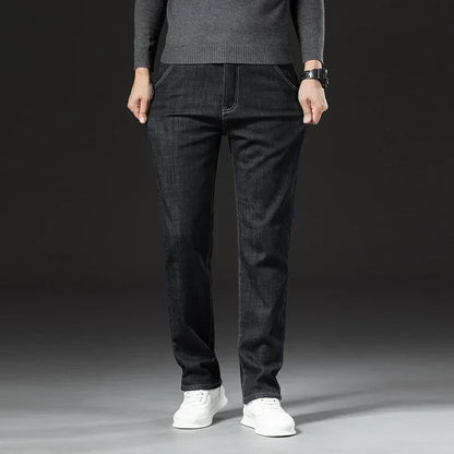 Fleece lined full length jeans for men | Hudson -5