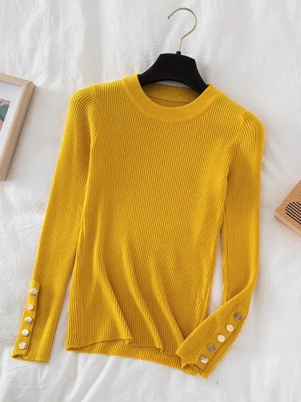 Buttoned comfortable sweater for women | Sophia -16