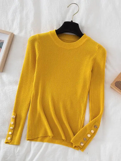 Buttoned comfortable sweater for women | Sophia -16