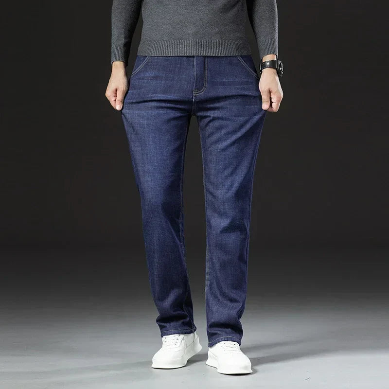 Fleece lined full length jeans for men | Hudson -2