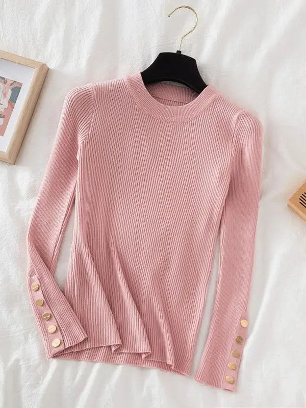 Buttoned comfortable sweater for women | Sophia -1