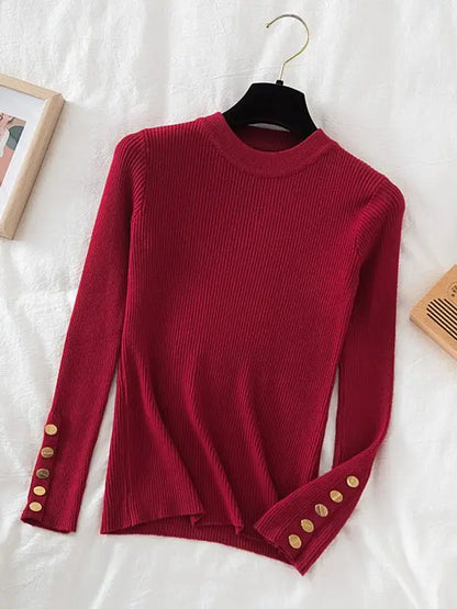 Buttoned comfortable sweater for women | Sophia -8