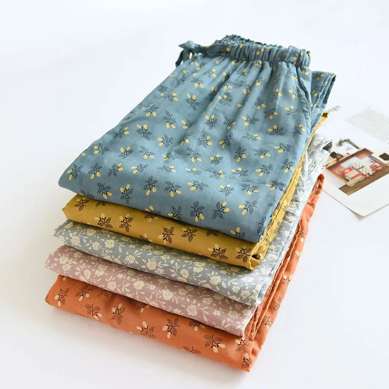 Relaxed floral lounge pants for women | Solene -9