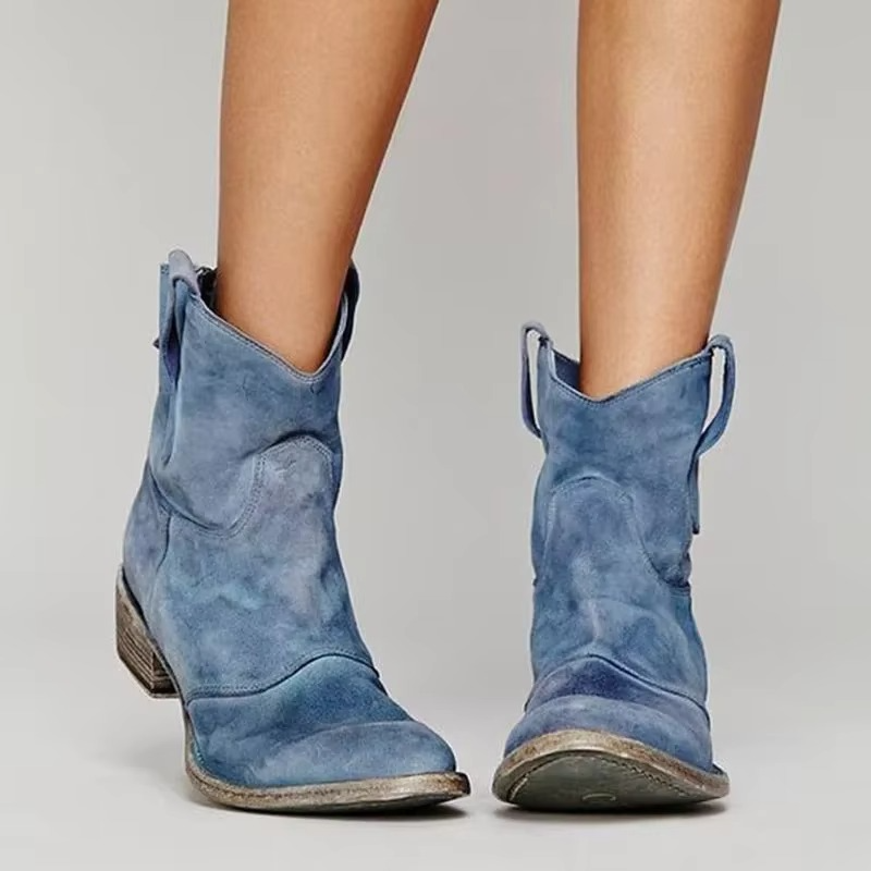 Classic pointed toe western ankle boots for women | Sierra -1