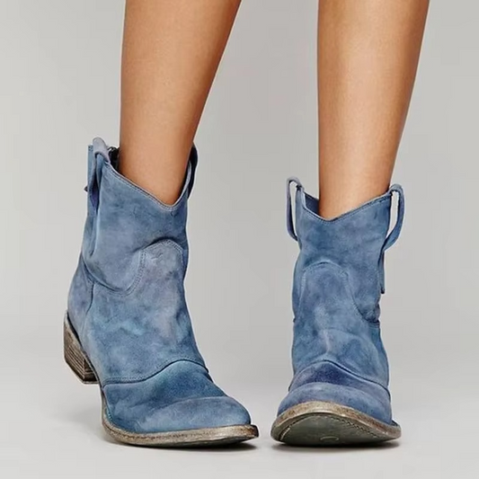 Classic pointed toe western ankle boots for women | Sierra -1