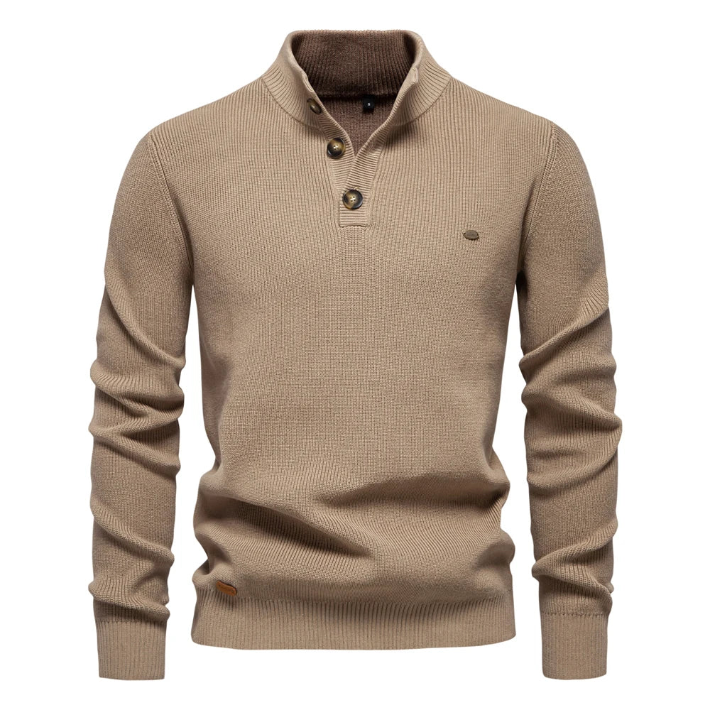 Soft button-up sweater for men | Marius -1