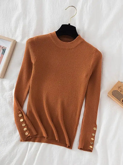 Buttoned comfortable sweater for women | Sophia -9