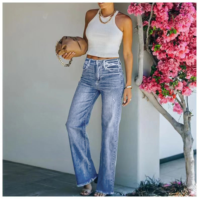 Bootcut washed jeans for women | Lizzy -3