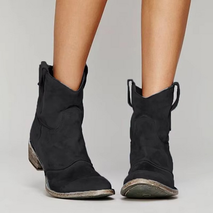 Classic pointed toe western ankle boots for women | Sierra -3