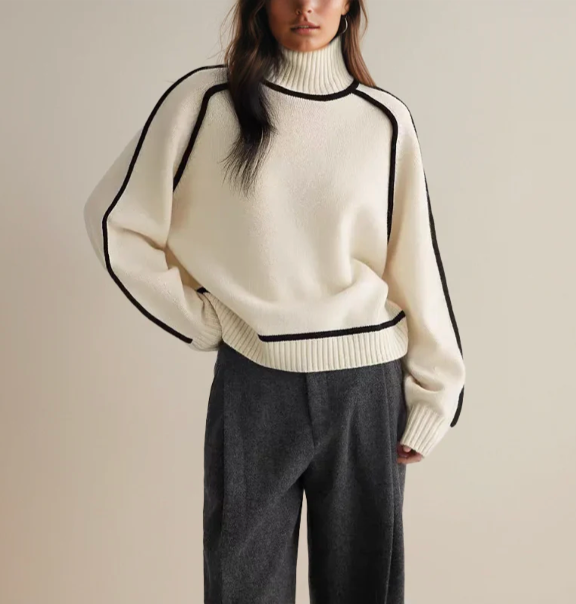 Soft turtleneck sweater for women | Celine essential -11