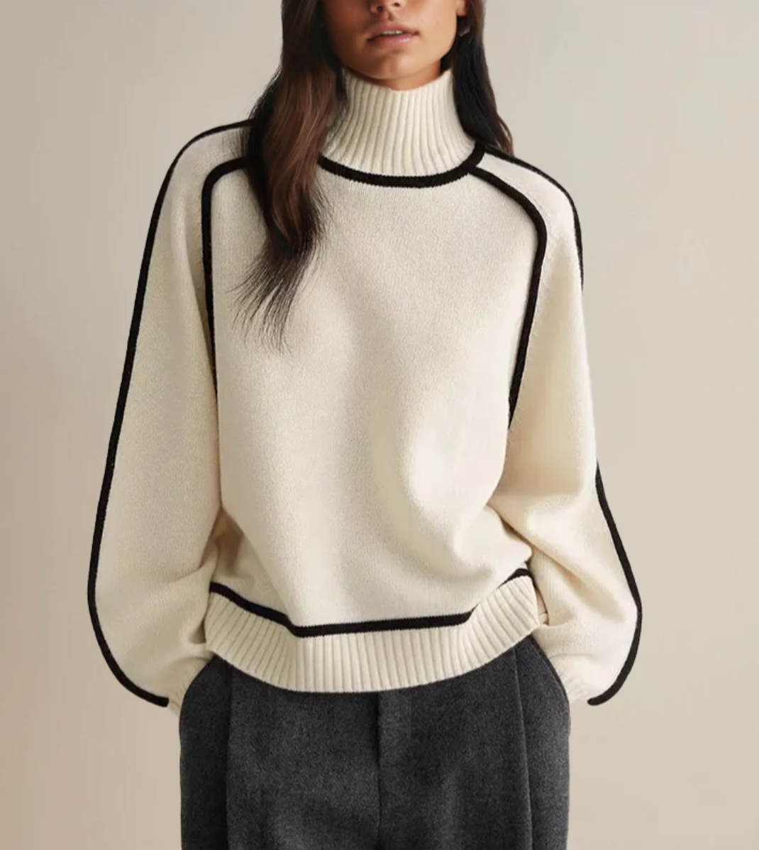 Soft turtleneck sweater for women | Celine essential -12