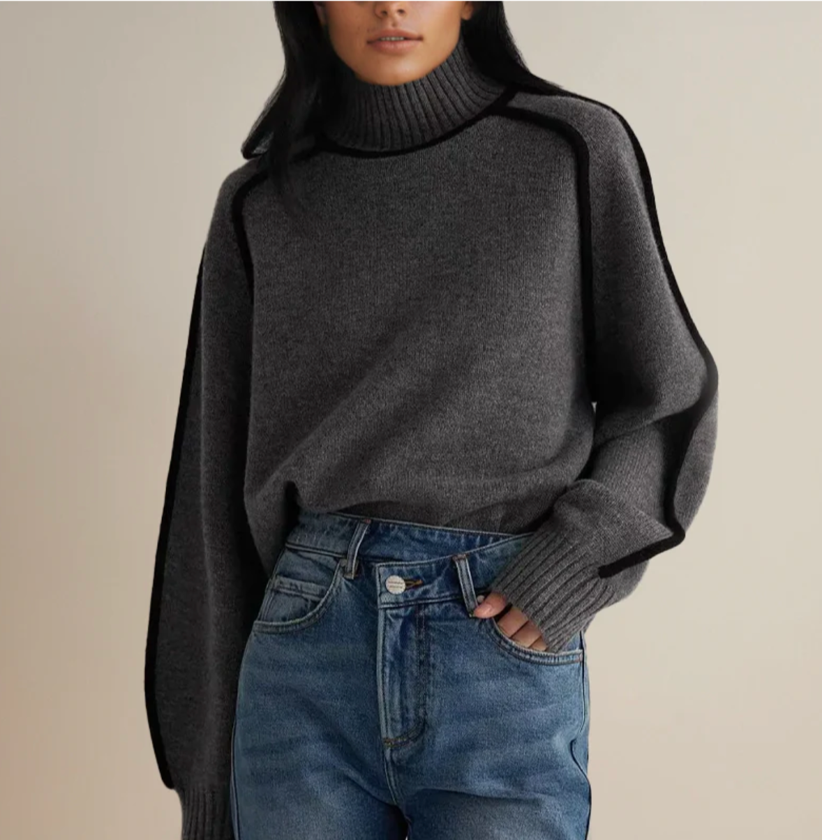 Soft turtleneck sweater for women | Celine essential -14