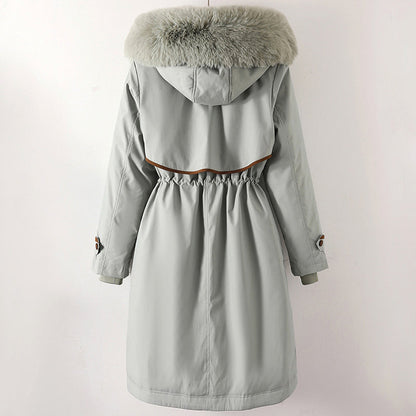 Elegant long winter hooded coat for women | Elowen -5