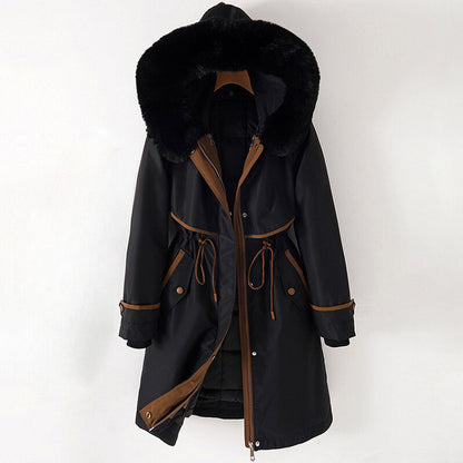 Elegant long winter hooded coat for women | Elowen -3