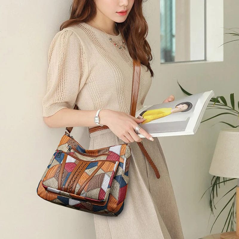 Mosaic pattern handbag for women | Amara -6