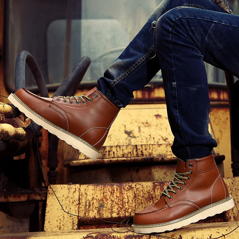 Lace-up sturdy boots for men | Harrison -5