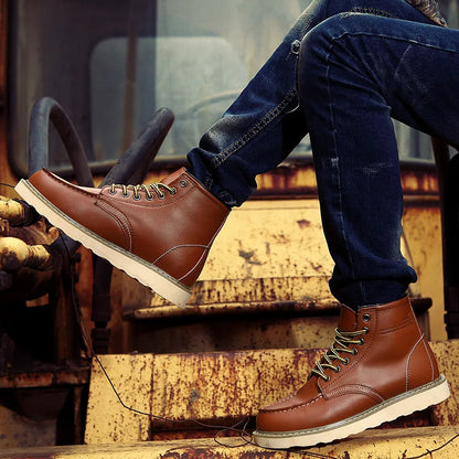 Lace-up sturdy boots for men | Harrison -5