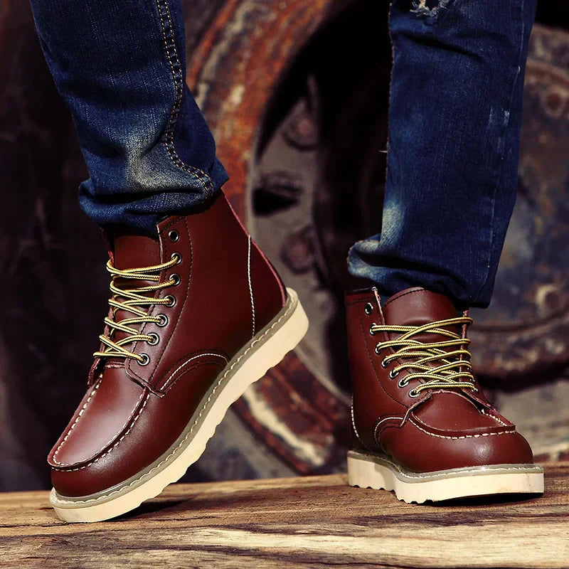 Lace-up sturdy boots for men | Harrison -1