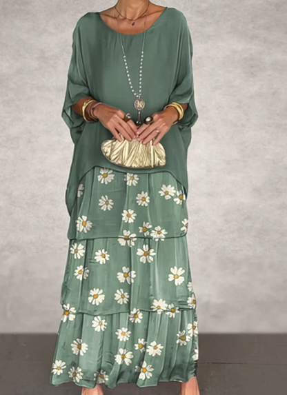 Flowing elegant maxi dress for women | Selene -14