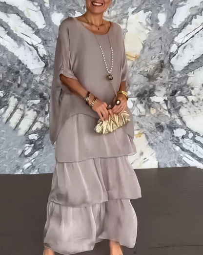 Flowing elegant maxi dress for women | Selene -9