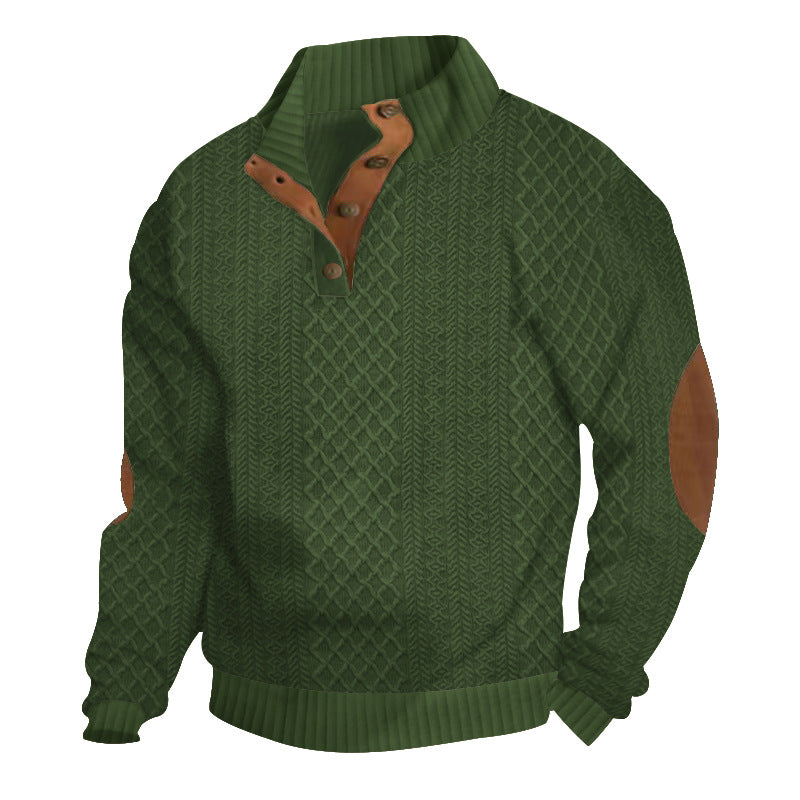 Chic long-sleeve round neck sweatshirt for men | Jake -4