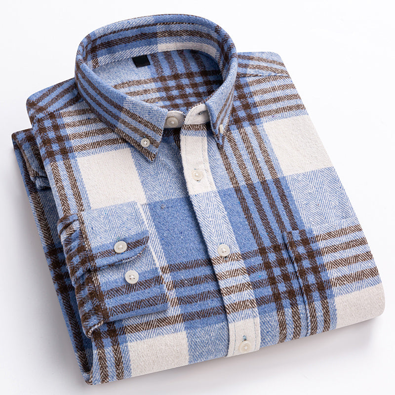 Classic plaid chest pocket shirt for men | Arden -3