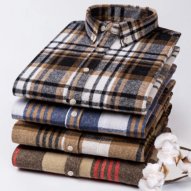 Classic plaid chest pocket shirt for men | Arden -8