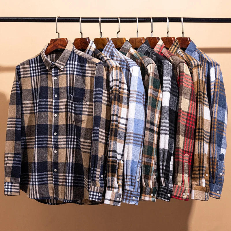 Classic plaid chest pocket shirt for men | Arden -9
