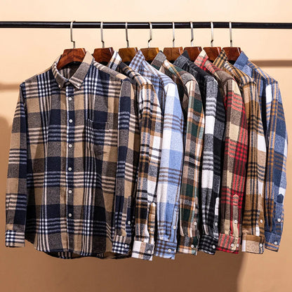 Classic plaid chest pocket shirt for men | Arden -9