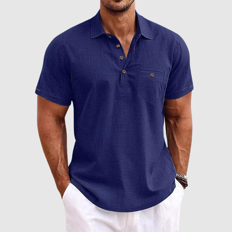 Classic short-sleeve shirt polo for men | Julien -4