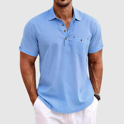 Classic short-sleeve shirt polo for men | Julien -1