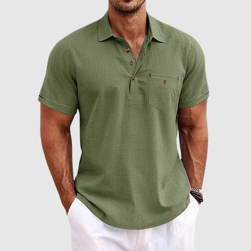 Classic short-sleeve shirt polo for men | Julien -5