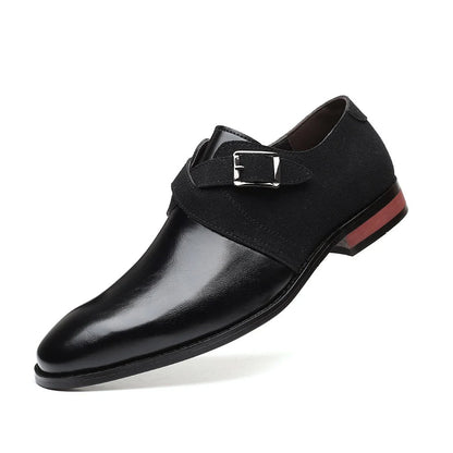 Double buckle polished finish loafers for men | Elric -6