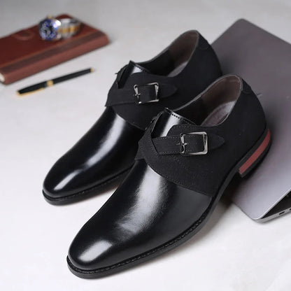 Double buckle polished finish loafers for men | Elric -5