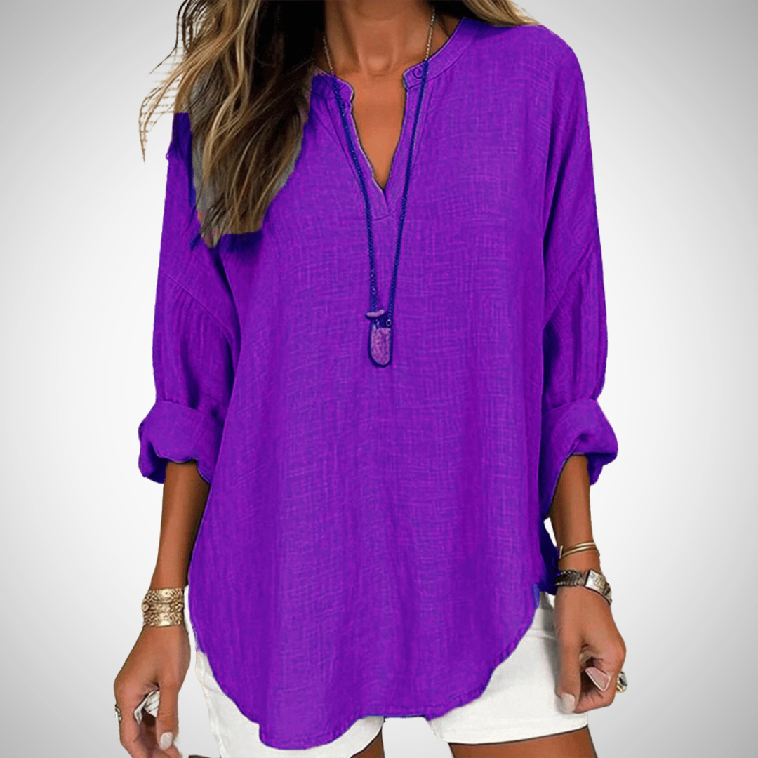 Casual linen shirt for women | Abelia -5